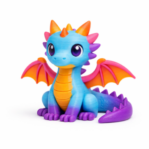Mini Dragon Figurine - 3D Printed