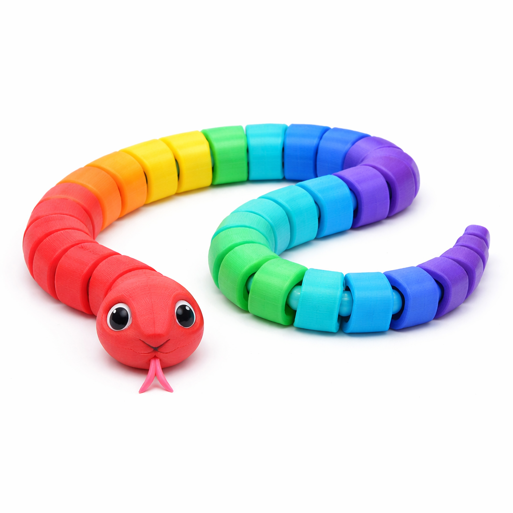 Flexi Fidget Snake - 3D Printed Articulated Toy